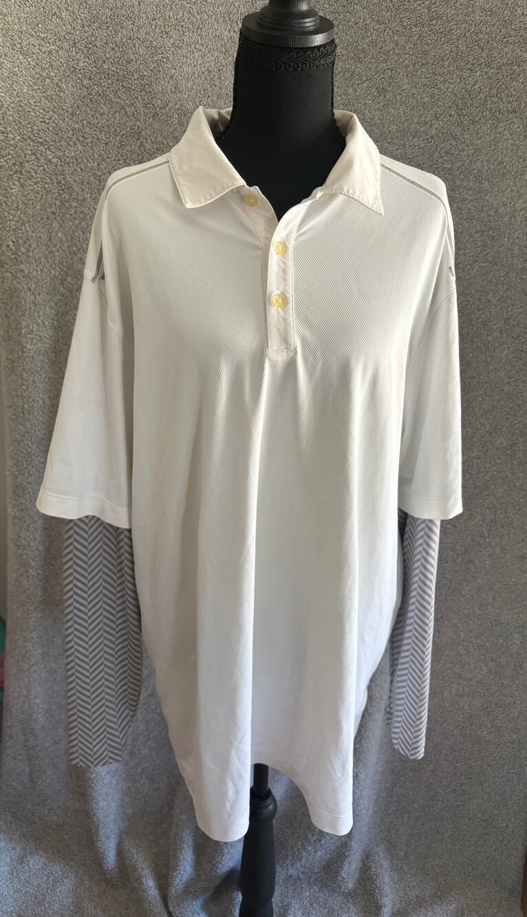Nike Golf Tour Performance Dri-FIT White Polo Shirt Large